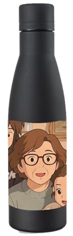 Wanapix | Botella de Acero Inoxidable con Foto 100% Personalizada | Color Negro | 500 ml. | Doble Capa | Personaliza con Fotos y Textos | Botella Térmica Frío y Calor con Personalización 360º