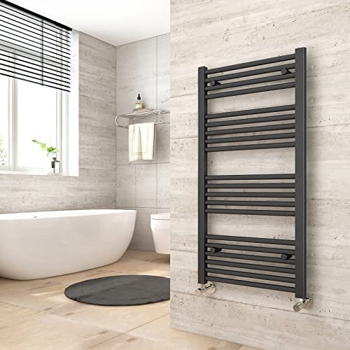 Heilmetz Bathroom Radiators Towel Rail, Heated Towel Rail Towel Radiators, 1000 x 500 mm Towel Warmer 20 Bars Central Heating Radiator Anthracite