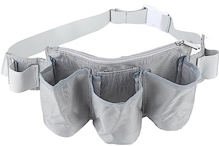 HERCHR Garden Tool Belt for Women, Garden Aprons for Women with Pockets Garden Tool Organizer for Hand Tools(Grey)