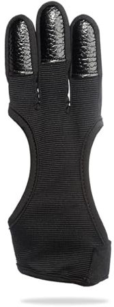 1 Stück Bogenschießen Fingerhandschuh, Atmungsaktiver Dreifinger-Bogenschießen Schutzhandschuh, Schutzhandschuhe für Compoundbogen, Schutzhandschuhe für Recurvebogen, Dreifinger-Schießhandschuhe