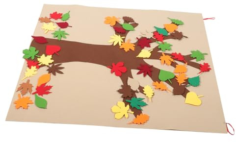 STOBOK 1juego Pegatinas Decorativas Arce De Fieltro Para Acción De Gracias Adornos Murales Creativos Para Fiestas y Hogar Para Decoración De Ventanas y Paredes Otoño