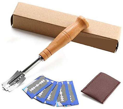 TORR Cortadores de Pan de Corte de Cuchillas FabricacióN de Masa Manejar de Utensilios para Hornear para Pan Utensilios de Cocina Cocina con Cuchillas 5X