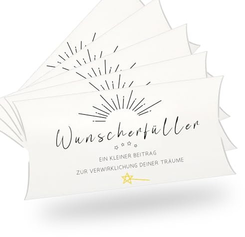 Sugeru Wunsch-Geschenkbox-5pcs,Geldgeschenke Geburtstag Geschenkbox,Geldgeschenke Verpackung,Kissenschachtel,Geschenk Box Für valentinstag,Hochzeiten,Weihnachten,Geburtstage Party-Fest Gift Box (5pcs)