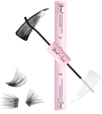 Generic Colla Per Ciglia Finte 2 In 1 Cluster Eyelash Glue, Ciglia Lunga Tenuta Lash Extension Glue, Pink opp bag