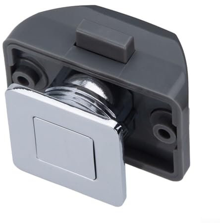 Druckknopfverschluss für Schranktüren, schlüssellose Schrankschlösser für Wohnmobil, Wohnmobil, Wohnmobil, Wohnwagen, Schubladenriegel, Möbeltürschloss, Hardware (Chrom)