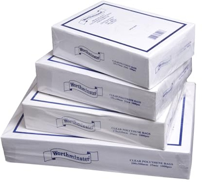 Bag It Plastics Polythene 'Heavy Duty' Food Grade Storage Bags | 10 x 15 / 250mm x 375mm | Box of 1000 | Clear Polythene Bags Suitable for Sandwiches, Freezers, Fruit and Food Storage