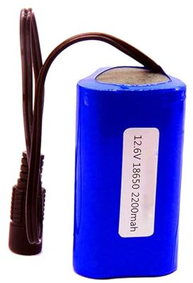 HJGHY Batería de Iones de Litio Recargable de 12 V CC y 2200 mAh, Paquete de batería de Litio para Barra de luz LED, batería de cámara robótica, batería de alumbrado público