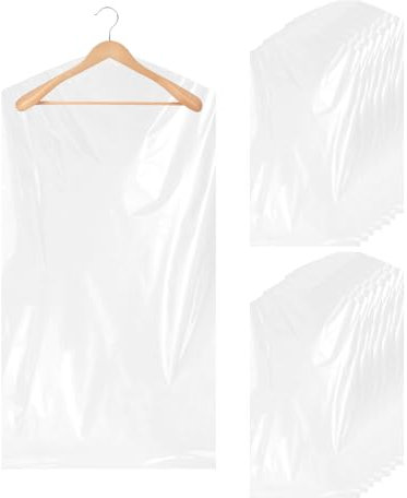 15pcs Kleidersack Transparent,Kleidersäcke 60 * 120 cm,Kleiderhüllen Kunststoff Hängen,Anzugtasche Herren,Kleiderbeutel,Schutzhülle Kleidung Lange,Suit Bag Staubdicht,für Hemden Kutte Mäntel