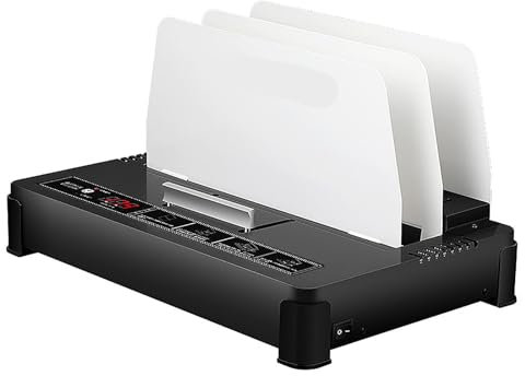 LHQYA 55-mm-Elektro-Thermobindegerät, 100-W-Thermobindegerät Mit Zwei Lüfterkühlschlitzen, 3-minütiges Schnelles Vorheizen/2-stufige Keramikheizung 50 S, 100 S, Für Bücher
