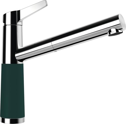 Schock 554123IVY Küchenarmatur SC-510 Ivy – farbige Niederdruck Armatur CRISTADUR mit ausziehbarem Auslauf