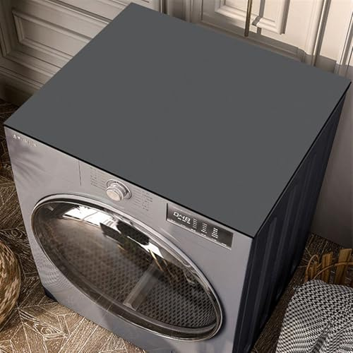 Heavyoff Housse de Protection pour Machine à Laver Top 60x40cm Tapis de Dessus de Machine Laver Antidérapant Couverture Universelle, Gris foncé