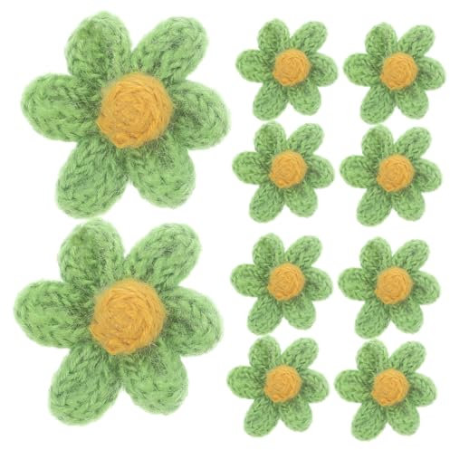 DOITOOL 10stücke Kreative Blume Entworfen Garn Blume Patch Appliques Nähen Patches Nähen Zubehör Flicken Für Kleidung Diy-kleiderflicken Aufnäher Zum Aufnähen Dekorativer Flicken