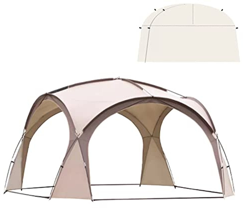 6-8 Man Dome Canopy Tent 4.2 X 4.2 X 2. Waterproof Outdoor Event Shelter Camping Gazebo Tents with 4 Removeable Sun Shade Walls, Family Large Canopy Tent for Fishing Hiking Picnic vision