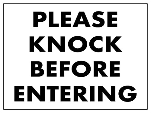 Iron Signs Please Knock Before Entering Decor Metal Tin Sign Retro Posteration For Patio Garden Office 20X30Cm