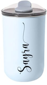 Générique 350 ml Mug Isotherme, Coupe d'eau isolée à double couche personnalisée, Acier Inoxydable Sans BPA,gobelet isotherme avec couvercle, ouverture pour boire, (Bleu clair)