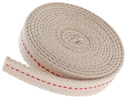 jojofuny Mèche Plate en Coton 15 CM de Large Mèche de Lampe à Pétrole 2 Mètres Rechange pour Lanterne à Huile pour Camping et Éclairage Extérieur