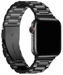 Dstarymnix metallarmband kompatibelt med Apple Watch 38 mm 40 mm 41 mm 42 mm rostfritt stålband, män rostfritt stål ersättningsband svart för Serie 10 9 8 7 6 5 4 3 2 1 SE SE2, premium rostfritt stål