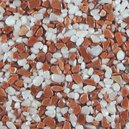 Terralith Marmor - Steinteppich mix tarent für 1qm -innen-, Körnung:fein (2-4 mm)