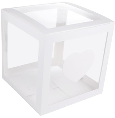 Kichvoe Ballonbox Satz Transparent Dekobox aus Geruchlosem Pvc Faltbar und Wiederverwendbar Party und Babyparty Dekoration Umweltfreundliche Geschenkbox