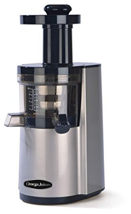 Omega VSJ843RS - Procesador de fruta y verdura (capacidad de 1 litro), color plateado [Importado de Francia]