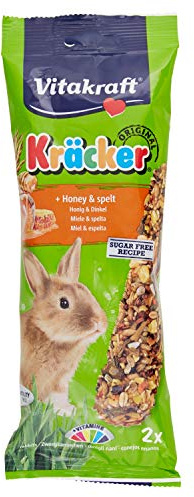 Vitakraft Kracker Sticks Honey Bars For Dwarf Rabbits Honey, Transparent