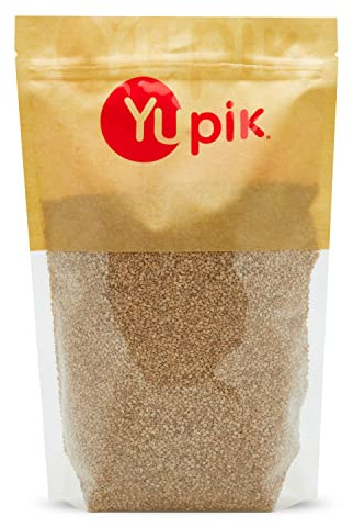 Yupik Natural Sesame Seeds, 2.2 lb (35.2 oz), Gluten-Free, GMO-Free, Kosher, Vegan, Raw, Unroasted, Unsalted, Plant-Based Protein, Source of Fiber & Iron, Ideal for Topping, Cooking & Baking