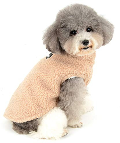 Zunea Wintermantel für kleine Hunde Warm Fleece Hundejacken Welpen Kapuzenpullis Hundekleidung Haustier Kleidung für Chihuahua Katzen Puppia Braun XL
