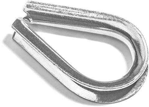 Premier Stainless Solutions Light Duty Stainless Steel Thimbles for 1/8” Cables, T316 Marine Grade – Lot of 10