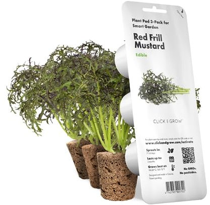 Click and Grow Roter Rüschensenf 3 pack Nachfüll Plant Pods Substratkapsel für Smart Garden