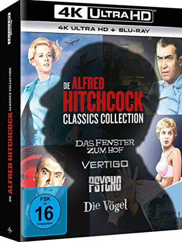 Alfred Hitchcock Collection - Das Fenster zum Hof + Vertigo + Psycho + Die Vögel [Blu-ray] (exklusiv bei Amazon.de)