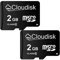 Cloudisk 2Pack Micro SD Card 2GB Scheda di Memoria MicroSD Classe 6 con Adattatore SD (2Pack 2GB)