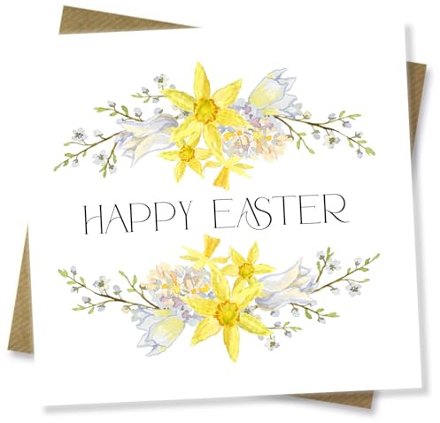 Punkcards - Easter Cards, Easter Wishes Greeting Card, Happy Easter Card, Religious Card for Friend or Family, Made in UK