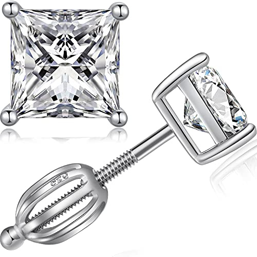 Ohrringe Ohrstecker Herren Damen Ohrringe S925 Sterling Silber Ohrringe Diamant Zirkonia Damen CZ Platz 5mm