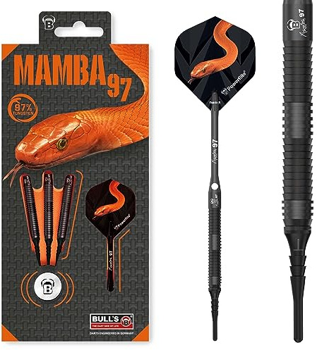 BULL'S Mamba-97 M5 Soft Dart, Titanium beschichteter Barrel aus 97% Tungsten, 18g