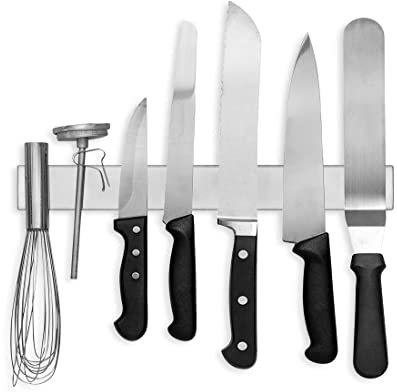 14 Inch Stainless Steel Magnetic Knife Bar - Use as Knife Holder, Knife Rack, Knife Strip, Kitchen Utensil Holder and Tool Holder