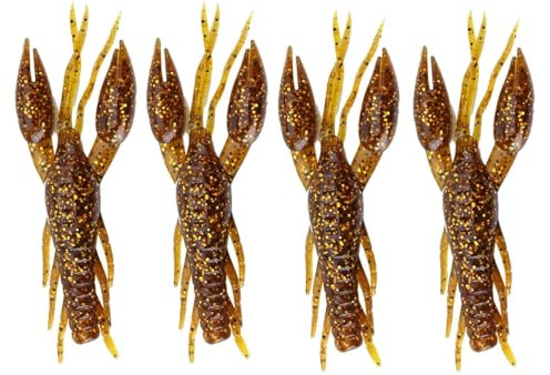 Agatige Weicher Fischköder, 4 Stück Silikon-Krebsfisch-Kunstköder zum Karpfenangeln