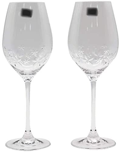 OLOTU Copas de Vino Copas de Vino Copa irrompible Copas de Vino Tinto Copa de Vino Fino Transparente Juego de 2 Regalo para Fiesta de cumpleaños 360ML / 12.1OZ Cristalería Exquisito
