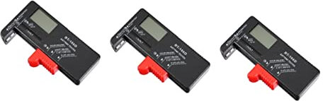 Baluue 3pcs Battery Tester Digital Battery Tester for Aa Aaa Volt Checker for Button Cell Aa