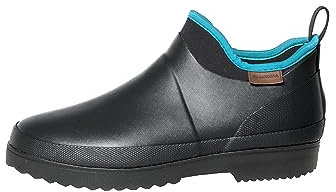 Gardena Gummistiefel kurz für Damen & Herren in den Größen 36-46 I Unisex-Regenstiefel im Low-Cut-Design I Gummischuhe für Damen & Herren I Wasserfest, rutschfest & gefüttert I in Grün oder Schwarz