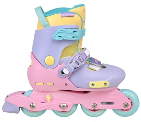 C SEVEN C7skates Nostalgic Jr. Inline Skates for Girls, Boys, and Youth (Jelly, Size L)