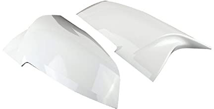 QCHIAN Rückspiegelkappe Auto Tür Flügel Auto Rückansicht Seitenspiegel Abdeckung Teile Für BMW F20 F22 F30 F35 F34 F32 F33 F36 F84 I3 Auto Spiegelkappen (Color : Wit)