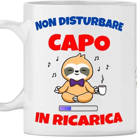 TeeDesign Tazza Capo, Idea Regalo di compleanno o natale per lui, Tazza per regali divertenti, Gadget Tazze con mestieri da regalare
