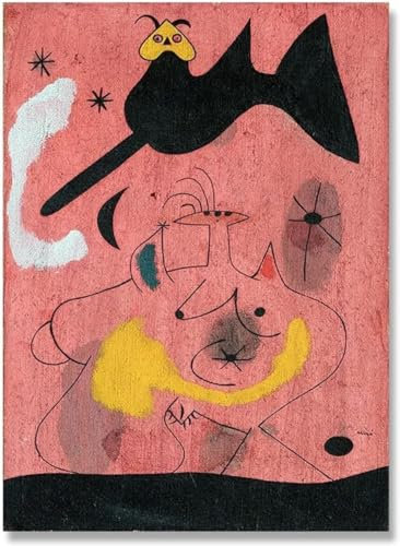 Berühmte Joan Miro Poster Abstrakte minimalistische Leinwandmalerei Joan Miro Wandkunst Joan Miro Kunstdrucke für Wohnkultur Bilder 50x70cmx1 Kein Rahmen