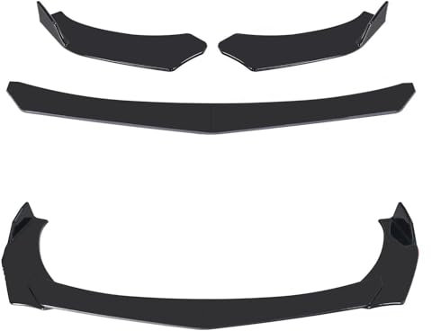 UYCHYTQR Auto-Heckspoiler Universal Front Bumper Lip Spoiler Side Splitter Deflector Body Kit Guards Schutz Für Mercedes Für Benz W205 W204 W203 C Klasse C200 C250 Autozubehör(SCHWARZ)