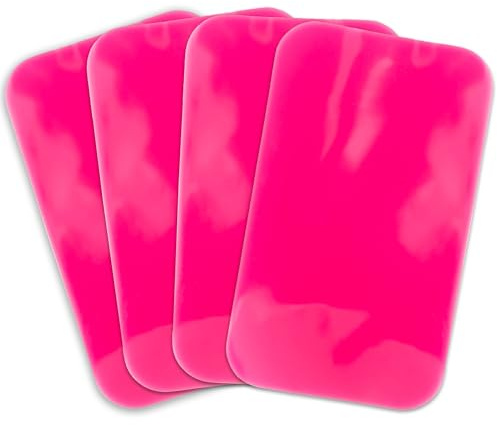 Curacoro Silicone Eyelash Pads for Lash Extension, Reusable Tray Holder for False Lashes, Soft Silicone Stand (Pack of 4)