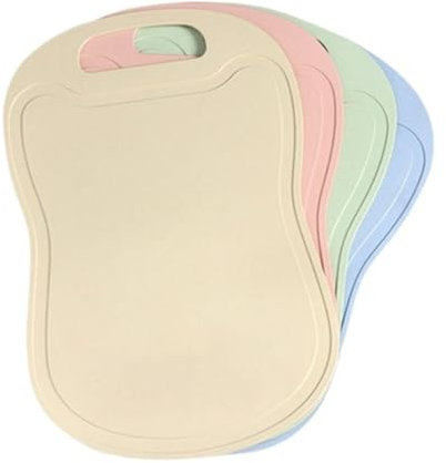 Cheese Serving Board 4 Pack Kitchen Cutting Board Set Wheat Straw Plastic Cutting Boards Mats Small Fruit Cutting Board Ideal for Chopping Meat
