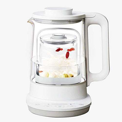 - Teteras Frasco Hervidor eléctrico de vidrio, caldera de agua caliente de temperatura variable con filtro de té, LCD, caldera de calentamiento rápido para té, café, leche, mantenimiento caliente y