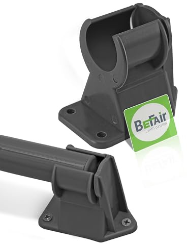Stehtisch Fuß Zubehör Ersatzteil Scharnier Halter Raster Klemme Plastik Anthrazit (1, Klemmhalter geschlossen)
