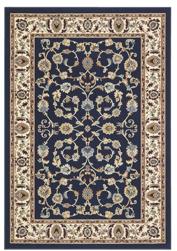 Pierre Tappeti Tapis motif oriental persan classique couleur bleu 180 x 270 cm