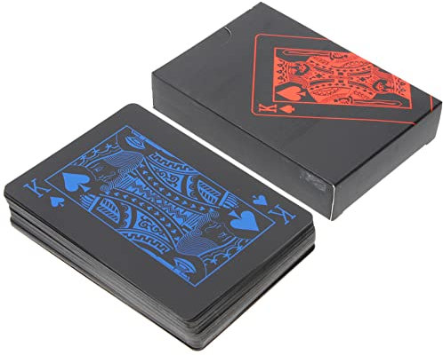 Toyvian PVC Spielkarten 2 Stück Schwarz 6,3x8,9cm Kunststoff Kartenspiel Für Poker Party Und Trinkspiele